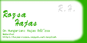 rozsa hajas business card